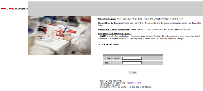 myhr cvs login mycvshr